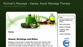 What Massagemichaelkauai.massagetherapy.com website looked like in 2018 (6 years ago)