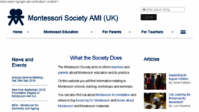 What Montessorisociety.org.uk website looked like in 2018 (5 years ago)