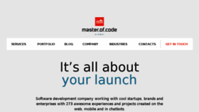 What Masterofcode.com website looked like in 2018 (6 years ago)