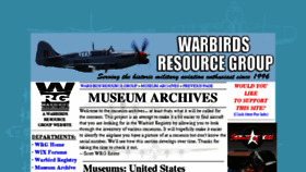 What Museums.warbirdsresourcegroup.org website looked like in 2018 (6 years ago)
