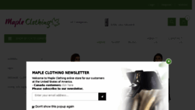 What Mapleclothing.com website looked like in 2018 (6 years ago)