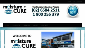 What Moisturecure.com.au website looked like in 2018 (6 years ago)