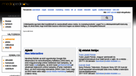 What Mediapedia.hu website looked like in 2018 (6 years ago)