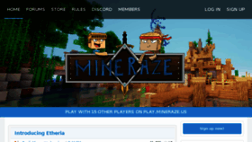 What Mineraze.us website looked like in 2018 (6 years ago)