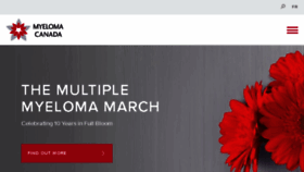 What Myelomacanada.ca website looked like in 2018 (6 years ago)