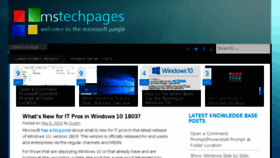 What Mstechpages.com website looked like in 2018 (6 years ago)