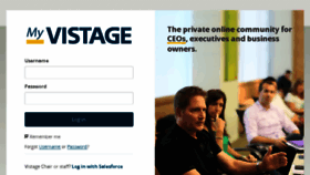 What Myvistage.com website looked like in 2018 (5 years ago)
