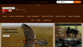 What Mikesfalconry.com website looked like in 2018 (5 years ago)
