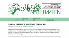 What Mylifeinbetween.com website looked like in 2018 (5 years ago)