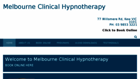 What Melbourneclinicalhypnotherapy.com.au website looked like in 2018 (6 years ago)