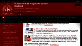 What Masconomet.org website looked like in 2018 (5 years ago)