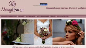 What Mariage-unique.com website looked like in 2018 (6 years ago)