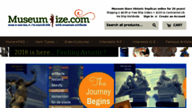 What Museumize.com website looked like in 2018 (5 years ago)