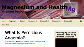 What Magnesiumandhealth.com website looked like in 2018 (5 years ago)