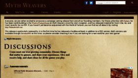 What Myth-weavers.com website looked like in 2018 (5 years ago)