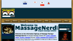 What Massagenerd.com website looked like in 2018 (5 years ago)