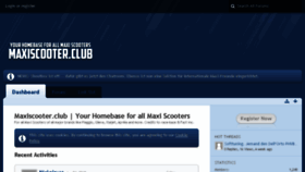 What Maxiscooter.club website looked like in 2018 (5 years ago)