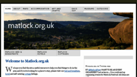 What Matlock.org.uk website looked like in 2018 (5 years ago)