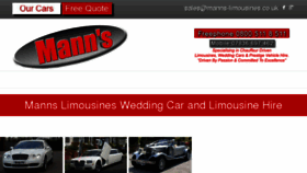 What Manns-limousines.co.uk website looked like in 2018 (5 years ago)
