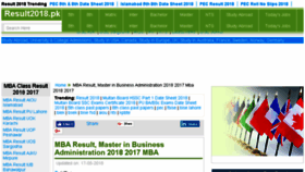 What Mba.result2017.pk website looked like in 2018 (6 years ago)