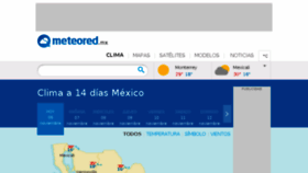 What Meteored.mx website looked like in 2018 (5 years ago)