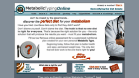 What Metabolictypingonline.com website looked like in 2018 (6 years ago)