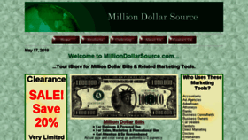 What Milliondollarsource.com website looked like in 2018 (5 years ago)