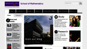 What Maths.manchester.ac.uk website looked like in 2018 (5 years ago)