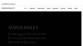 What Mariabailey.co website looked like in 2018 (6 years ago)