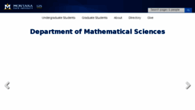 What Math.montana.edu website looked like in 2018 (5 years ago)