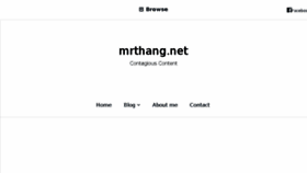 What Mrthang.net website looked like in 2018 (5 years ago)
