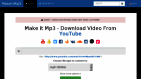What Makeitmp3.com website looked like in 2018 (5 years ago)