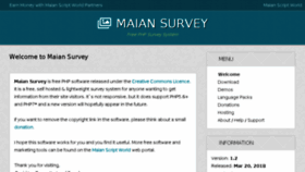 What Maiansurvey.com website looked like in 2018 (6 years ago)