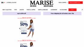What Marise.ca website looked like in 2018 (5 years ago)