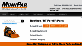 What Minnparbackhoeparts.com website looked like in 2018 (5 years ago)