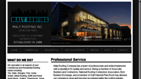 What Malyroofing.com website looked like in 2018 (5 years ago)