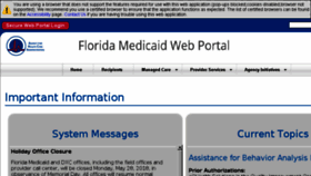 What Mymedicaid-florida.com website looked like in 2018 (5 years ago)