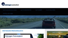 What Mietwagen-auskunft.de website looked like in 2018 (5 years ago)
