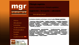 What Mgr.edu.pl website looked like in 2018 (5 years ago)