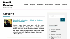 What Maulik-kamdar.com website looked like in 2018 (5 years ago)