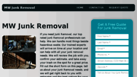 What Mwjunkremoval.com website looked like in 2018 (5 years ago)