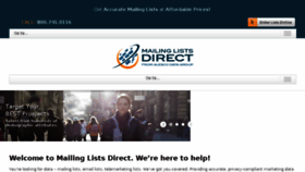 What Mailing-lists-direct.com website looked like in 2018 (5 years ago)