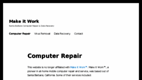 What Makeitwork.com website looked like in 2018 (5 years ago)