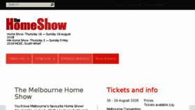 What Melbournehomeshow.com.au website looked like in 2018 (5 years ago)