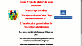 What Mariage-chretien.com website looked like in 2018 (5 years ago)