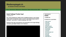 What Medienspiegel.ch website looked like in 2018 (5 years ago)