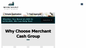 What Merchantcashgroup.com website looked like in 2018 (5 years ago)