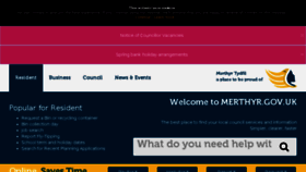 What Merthyr.gov.uk website looked like in 2018 (5 years ago)
