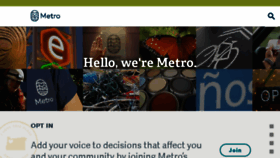 What Metro-region.org website looked like in 2018 (5 years ago)