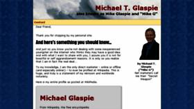 What Michaelglaspie.com website looked like in 2018 (6 years ago)